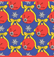 christmas seamless pattern with toys vector image