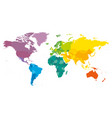 colorful political map world vector image vector image