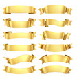 golden ribbons congratulations banner element vector image