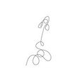 one line start up concept design rocket takes off vector image