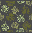 abstract autumn seamless pattern with leaves vector image
