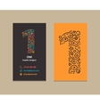 number 1 logo business card vector image vector image