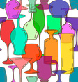 seamless pattern of cocktail glasses vector image