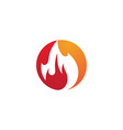 fire flame logo template icon oil gas and energy vector image vector image