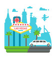 flat design las vegas vector image