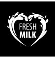 logo milk vector image