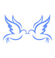 one line sparrow flies silhouette designhand vector image