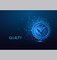 futuristic high quality approval concept vector image