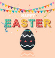 happy easters day greeting card vector image