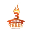 icons set of flaming numbers vector image vector image