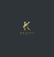 letter k beauty face logo design vector image