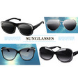 modern stylish sunglasses light concept vector image