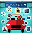 auto mechanical service decorative icons set vector image vector image