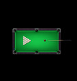 russian pyramid table with billiard cue and glossy vector image vector image
