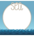 sea waves and marine ropes frame vector image vector image