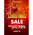 christmas sale design poster template with shiny vector image