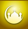 golden eid mubarak graphic design vector image vector image