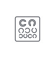 oculist symbol visual acuity examination point vector image