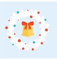 school bell flat icon vector image vector image