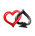 3d suit of playing cards casino games cards web vector image vector image