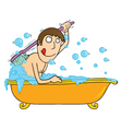 bathtub time vector image