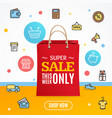seasonal offer sale concept flyer card vector image