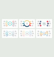 business infographics organization charts with 6 vector image