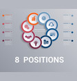 circles diagram data elements template vector image