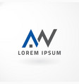 logo - monogram design with combination letter vector image vector image