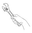 hand with spanner vector image