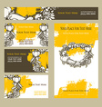 happy thanksgiving day invitation cards vector image