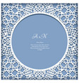 lace frame with cutout paper pattern vector image