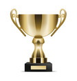 realistic golden trophy cup isolated vector image