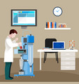 scientists people in cabinet composition vector image vector image