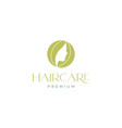 head woman hair care logo design vector image