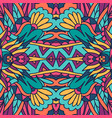 psychedelic colorful surreal doodle pattern vector image