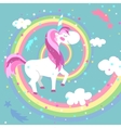 unicorn colored rainbow vector image vector image