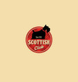 scottish terrier club logo vector image
