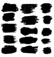 set brush strokescollection brush vector image vector image