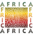 colorful background giraffe and text africa vector image