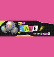 discounts collage grunge banner vector image vector image