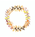 hand drawn floral wreath vector image