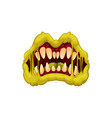 monster mouth zombie alien jaws with sharp teeth vector image vector image