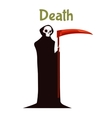 death with scythe costume for halloween vector image
