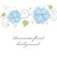 blue floral vector image