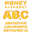 honey alphabet letters vector image