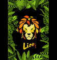leo leaves in a tropical jungle vector image