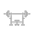 icon of bench with barbell vector image