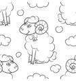 sheep flying in the clouds vector image