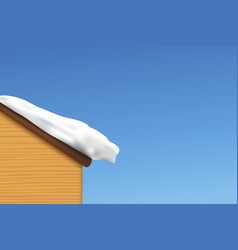 snow on roof vector image